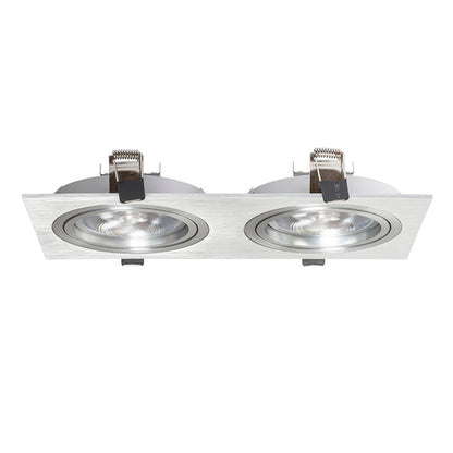 RENDL recessed light PASADENA G53 SQ II   brushed aluminum 230V LED G53 2x15W R12704 3