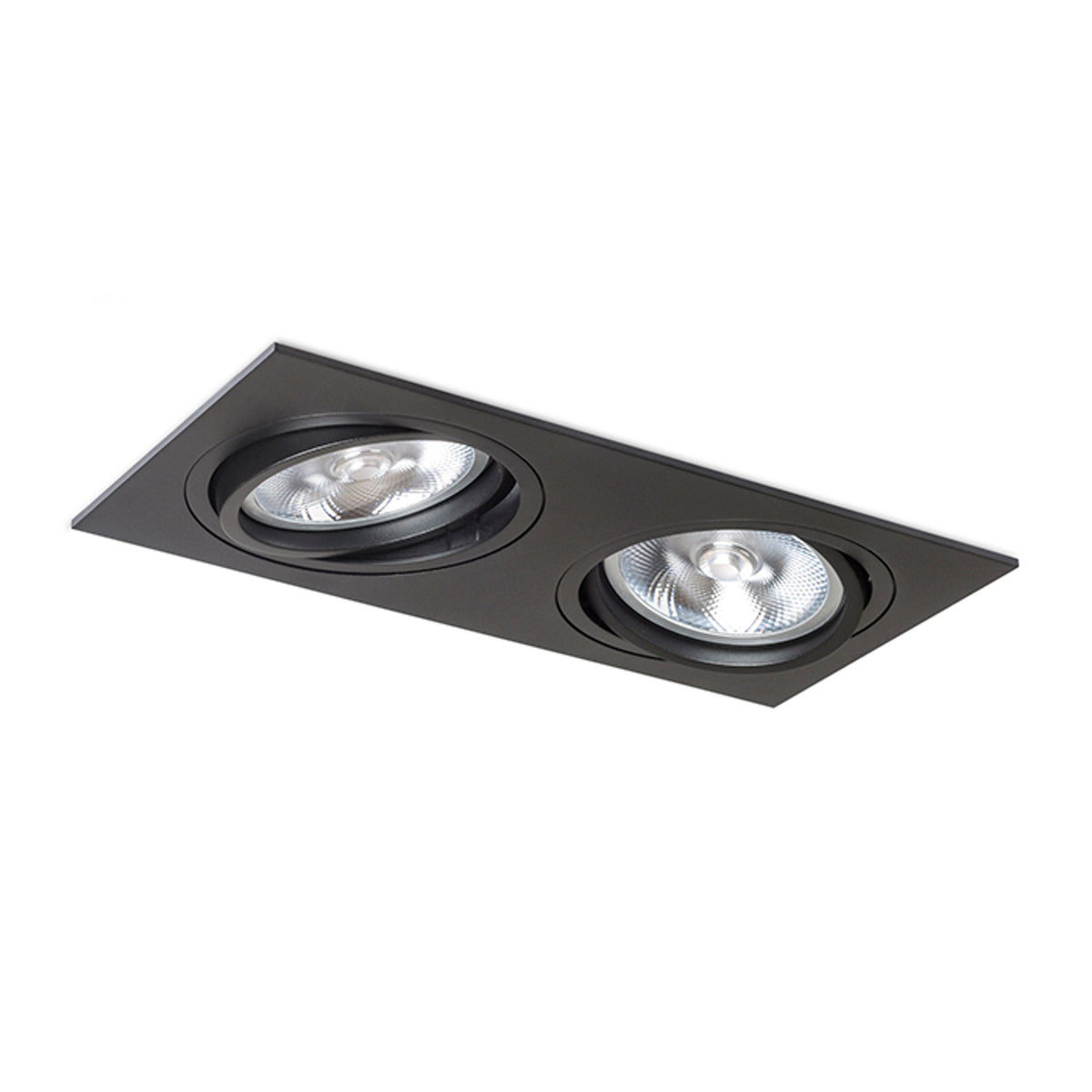 RENDL recessed light PASADENA G53 SQ II  black  230V LED G53 2x15W R12705 1