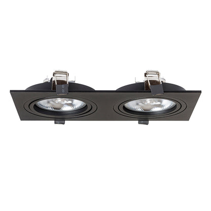 RENDL recessed light PASADENA G53 SQ II  black  230V LED G53 2x15W R12705 4