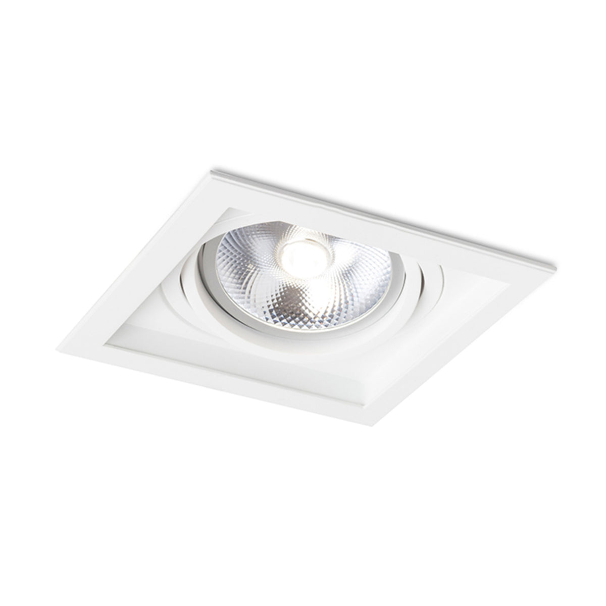 RENDL recessed light GRANADA SQ  white  230V LED G53 15W R12707 1