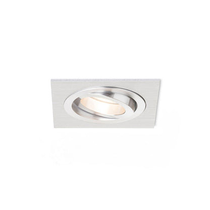 RENDL recessed light PASADENA GU10 SQ I recessed  brushed aluminum 230V LED GU10 7W R12709 7