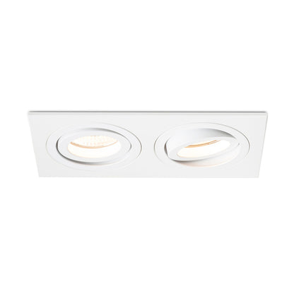 RENDL recessed light PASADENA GU10 SQ II recessed white  230V LED GU10 2x7W R12713 3