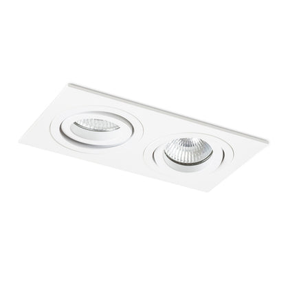 RENDL recessed light PASADENA GU10 SQ II recessed white  230V LED GU10 2x7W R12713 5