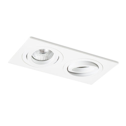 RENDL recessed light PASADENA GU10 SQ II recessed white  230V LED GU10 2x7W R12713 7