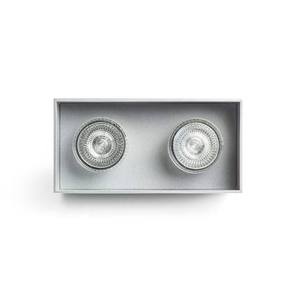 RENDL surface mounted lamp AGATE II ceiling  brushed aluminum 230V LED GU10 2x7W R12738 2
