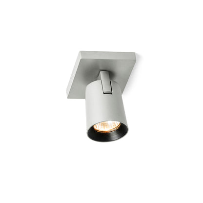 RENDL spotlight KENNY I surface mounted  brushed aluminum/black 230V LED GU10 8W R12913 2