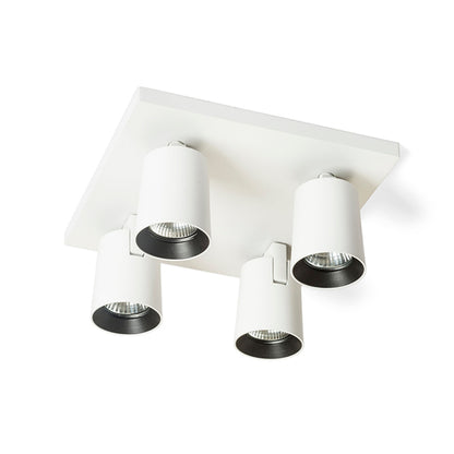 RENDL spotlight KENNY IV ceiling white/black  230V LED GU10 4x8W R12921 6