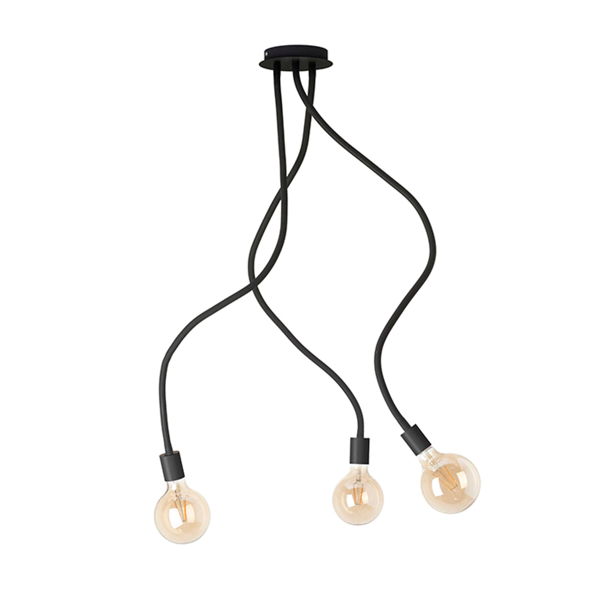 RENDL pendant lamp LOYD E27 III ceiling black  230V LED E27 3x15W R12935 4