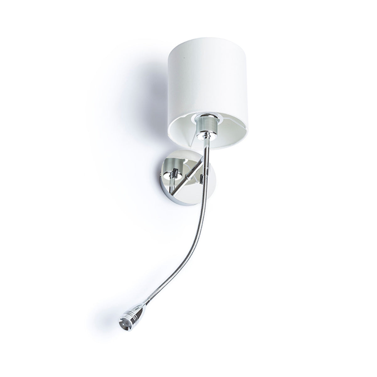RENDL wall lamp VERSINA with shade white chrome 230V LED E27 LED 15+3W 25°  3000K R12955 2