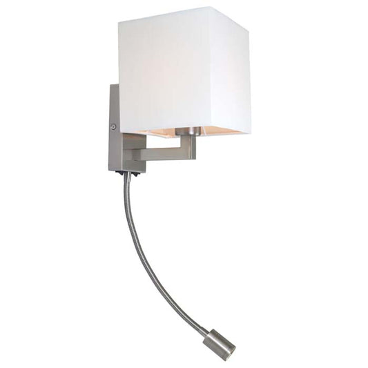 RENDL wall lamp TAINA with shade white matt nickel 230V LED E27 LED 15+3W 25°  3000K R12956 1