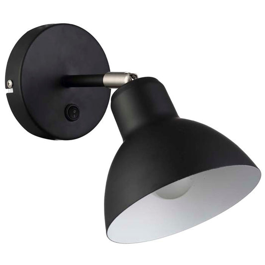 RENDL spotlight BAROQUE wall black chrome 230V LED E27 11W R12986 1
