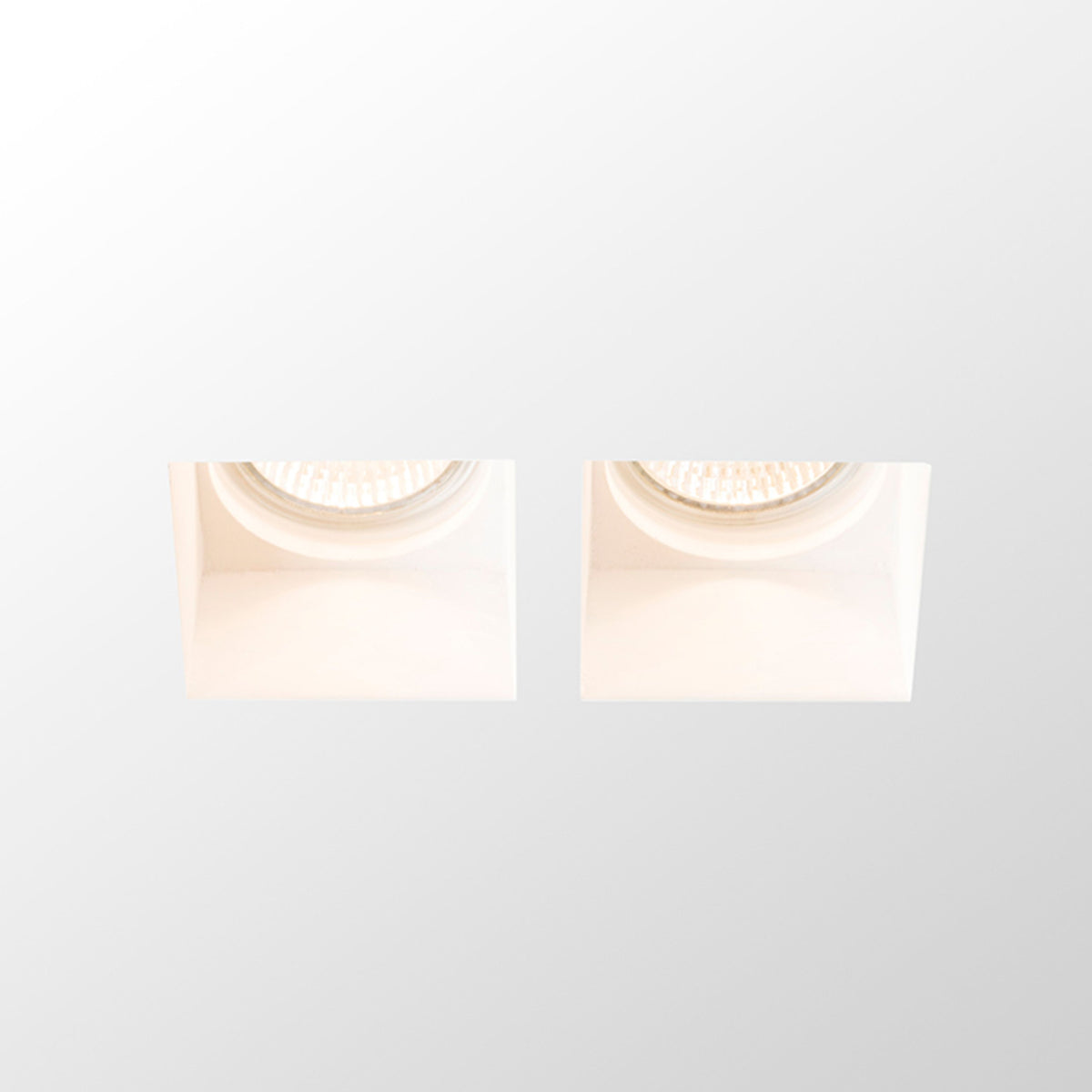 RENDL recessed light QUO SQ II recessed  plaster 230V LED GU10 2x8W R13126 4