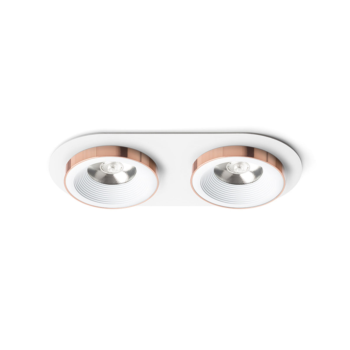 RENDL recessed light SHARM R II recessed white copper 230V LED 2x10W 24° 3000K R13240 1