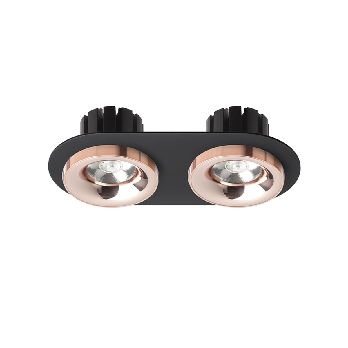 RENDL recessed light SHARM R II recessed black copper/copper 230V LED 2x10W 24° 3000K R13243 2