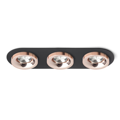 RENDL recessed light SHARM R III recessed black copper/copper 230V LED 3x10W 24° 3000K R13248 1