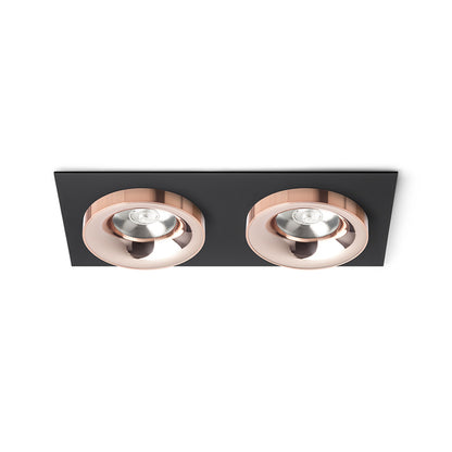 RENDL recessed light SHARM SQ II recessed black copper/copper 230V LED 2x10W 24° 3000K R13258 1