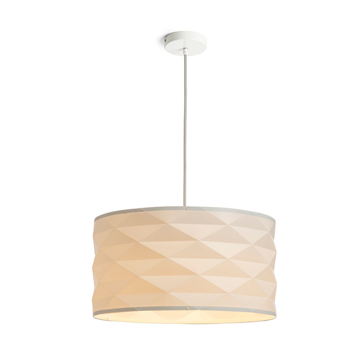 RENDL pendant lamp EZRA 40 pendant white PVC/grey  230V LED E27 15W R13319 5