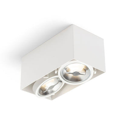 RENDL surface mounted lamp JAMES II DIMM ceiling matt white 230V LED 2x15W 24° 3000K R13362 2