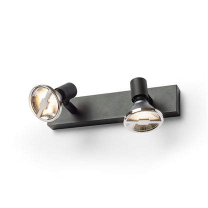 RENDL spotlight TRICA II wall black 230V GU10 2x25W R13374 2