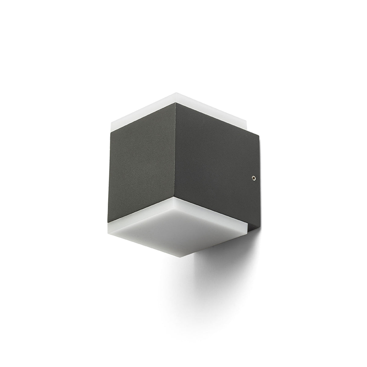 RENDL outdoor lamp TIRAS II wall anthracite grey frosted acrylic 230V LED 2x6W IP54 3000K R13569 1