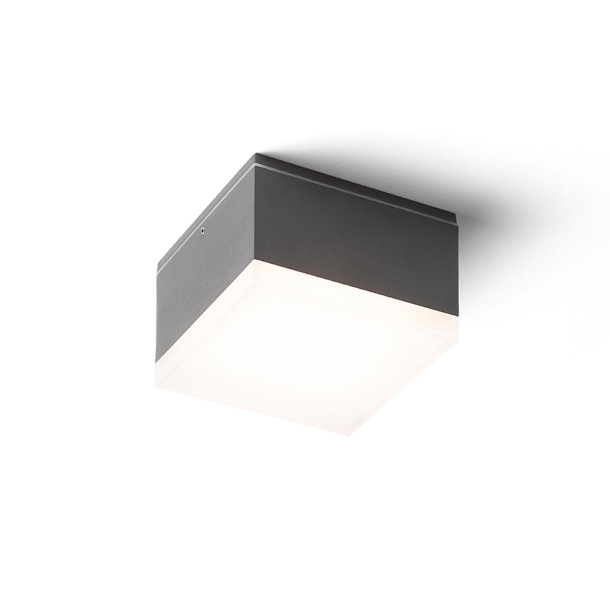 RENDL outdoor lamp ORIN SQ ceiling anthracite grey satinated acrylic 230V LED 10W IP54 3000K R13629 2