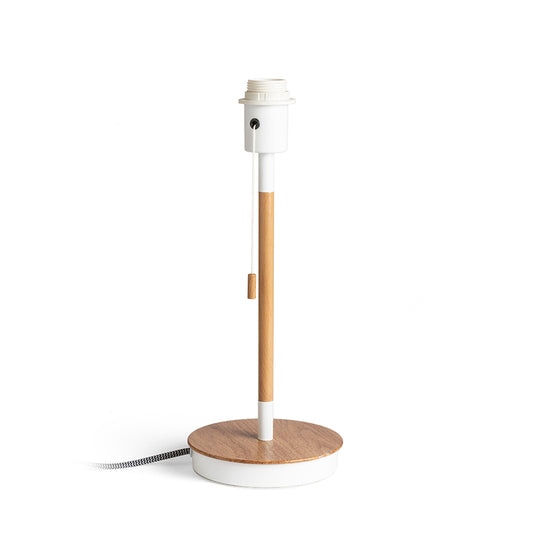 RENDL shades, shade bases, pendent sets KEITH table base with USB white beech 230V LED E27 15W R13639 1