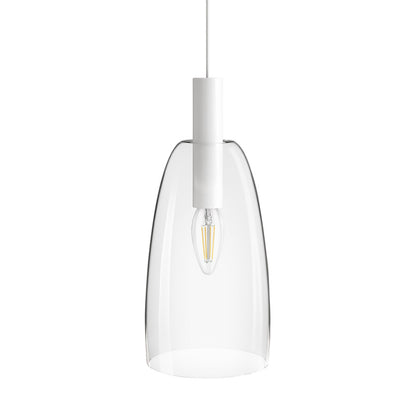 RENDL pendant lamp BELLINI L E14 pendant white clear glass 230V LED E14 15W R13658 2