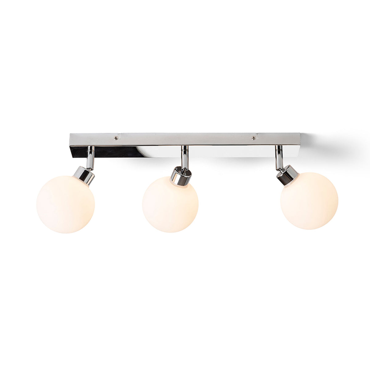 RENDL spotlight BOLLY III surface mounted  opal-colored glass/chrome 230V LED G9 3x3W IP44 R13691 5