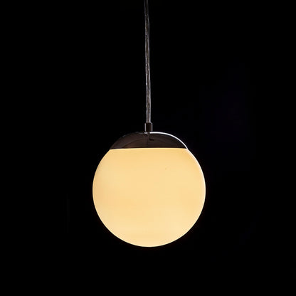 RENDL pendant lamp BOLLY 17 pendant  opal-colored glass/chrome 230V LED E27 11W IP44 R13692 6