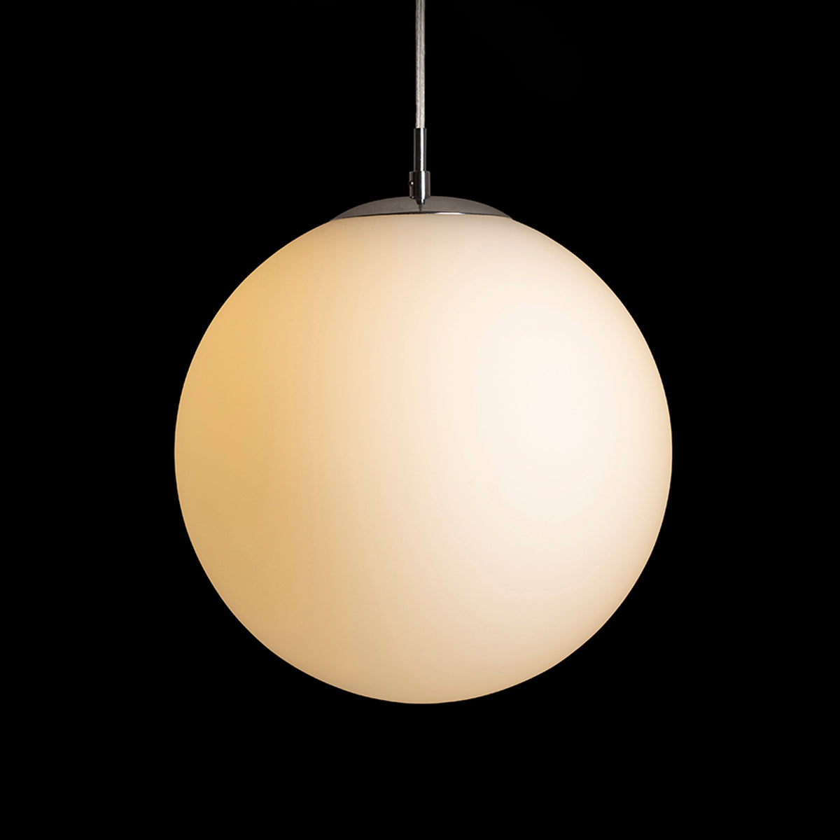 RENDL pendant lamp LUNA 30 pendant  opal-colored glass/chrome 230V LED E27 15W R13747 5