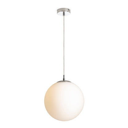 RENDL pendant lamp LUNA 30 pendant  opal-colored glass/chrome 230V LED E27 15W R13747 6