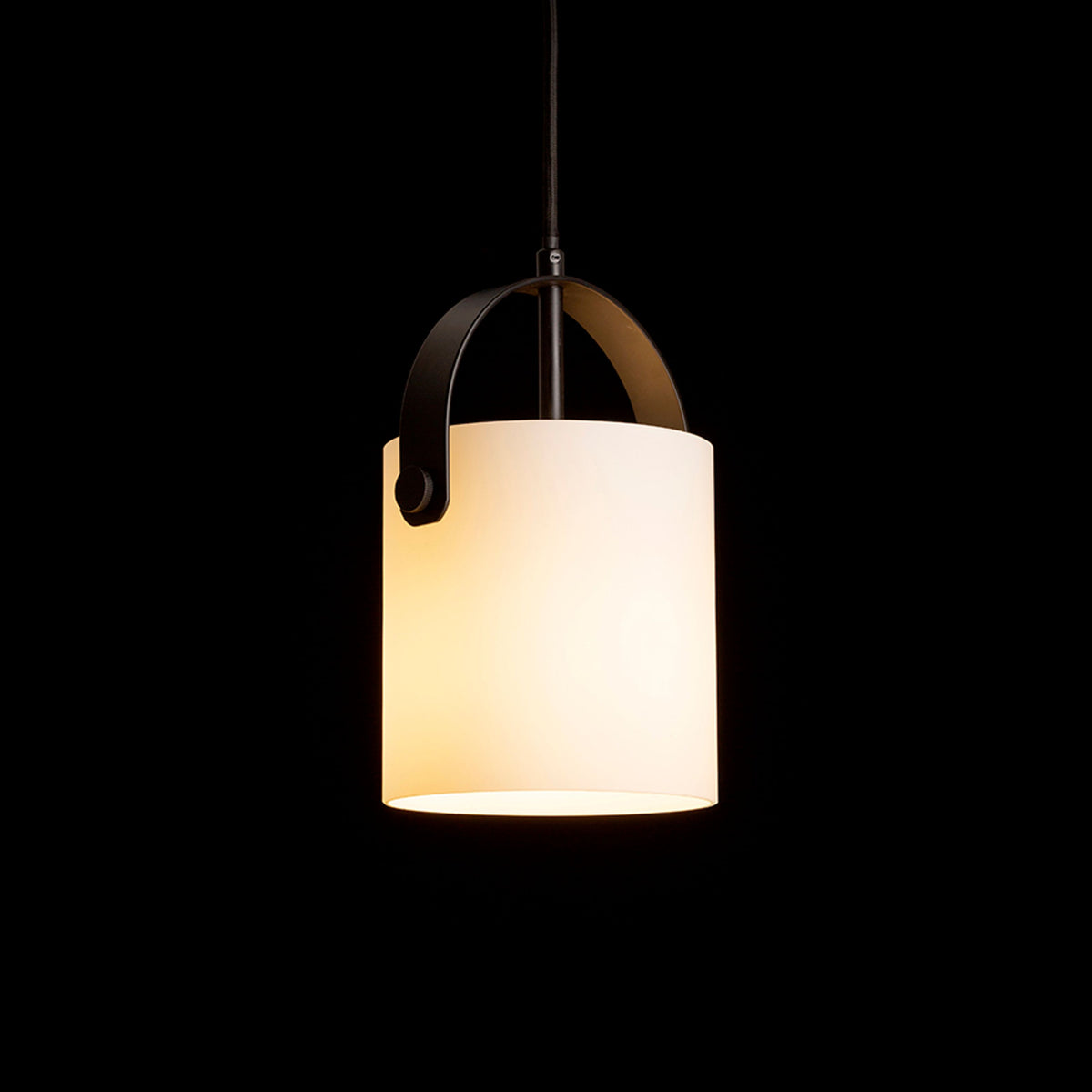 RENDL pendant lamp JULIETTA 16 pendant  opal-colored glass/black 230V LED E27 15W R13752 4