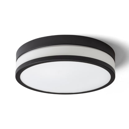 RENDL surface mounted lamp CIRA LED 35 ceiling opal-colored glass/black 230V LED 24W IP44 3000K R13754 2