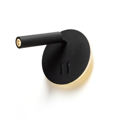 RENDL spotlight THALIA wall black satinated acrylic 230V LED 6+3W 3000K R13765 13