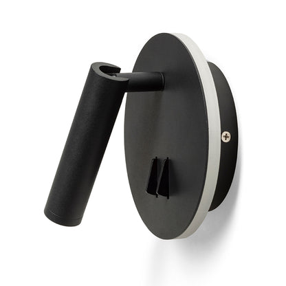 RENDL spotlight THALIA wall black satinated acrylic 230V LED 6+3W 3000K R13765 5
