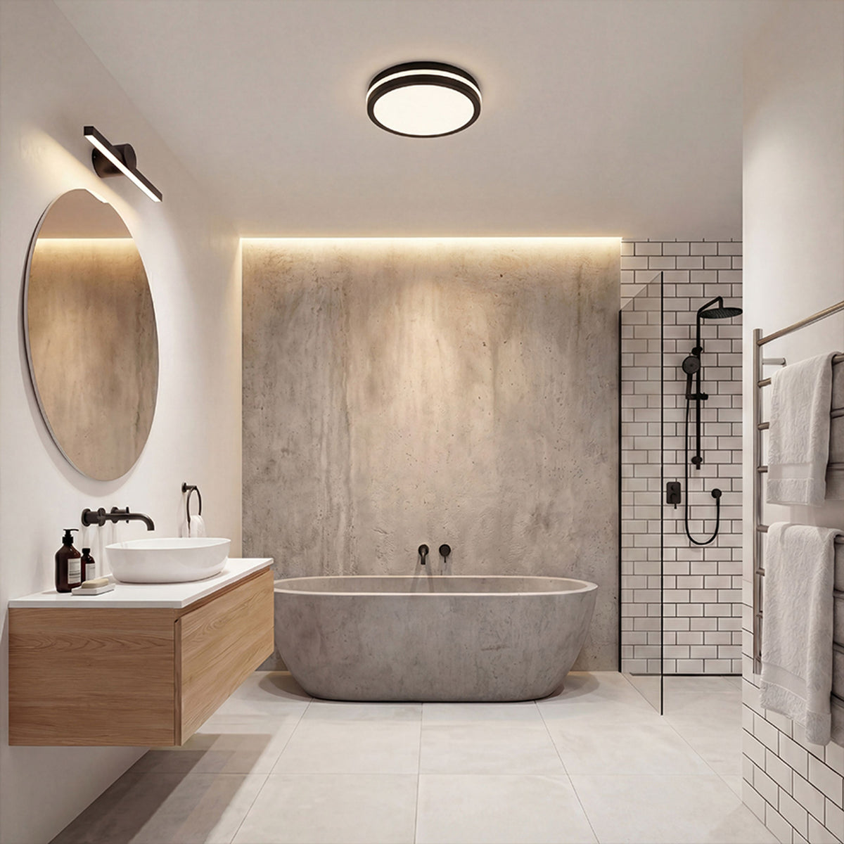 RENDL wall lamp LUISA 60 wall black 230V LED 12W IP54 3000K R13853 4