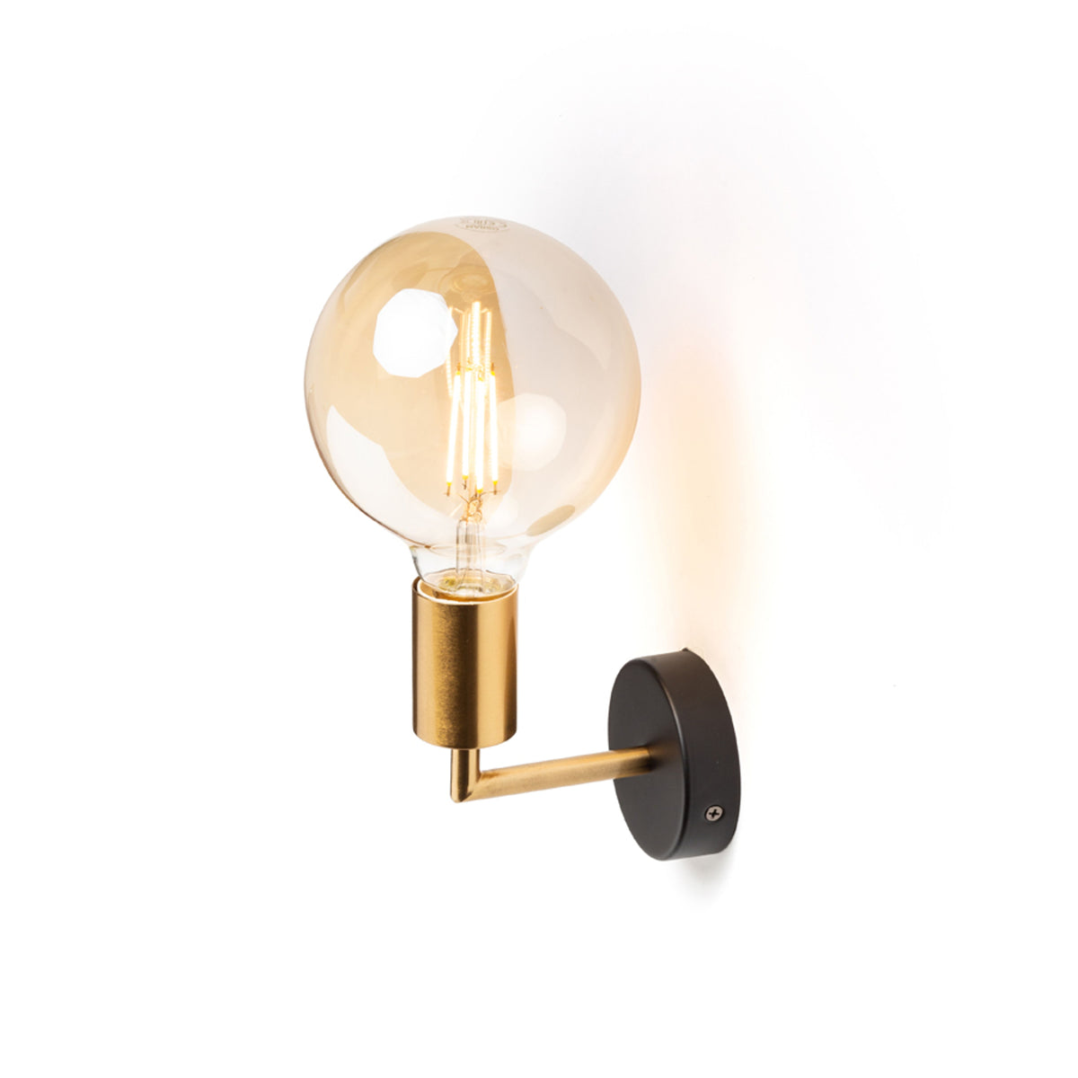RENDL wall lamp ARAQ wall  brushed brass/black 230V LED E27 15W R13890 2