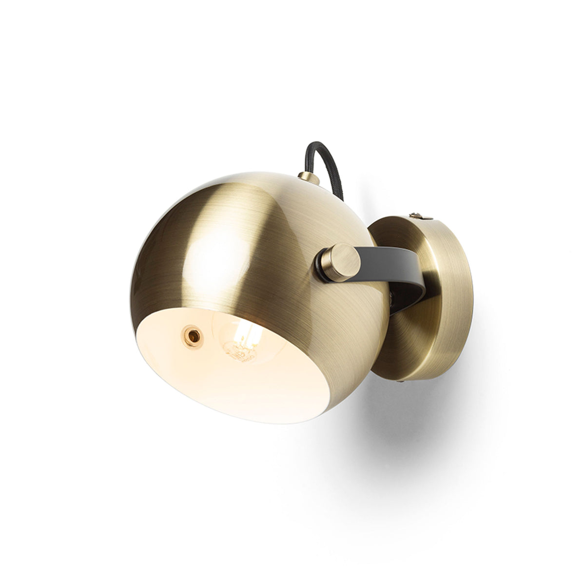 RENDL spotlight AGNETA surface mounted  brushed brass/black 230V LED E27 11W R13895 1