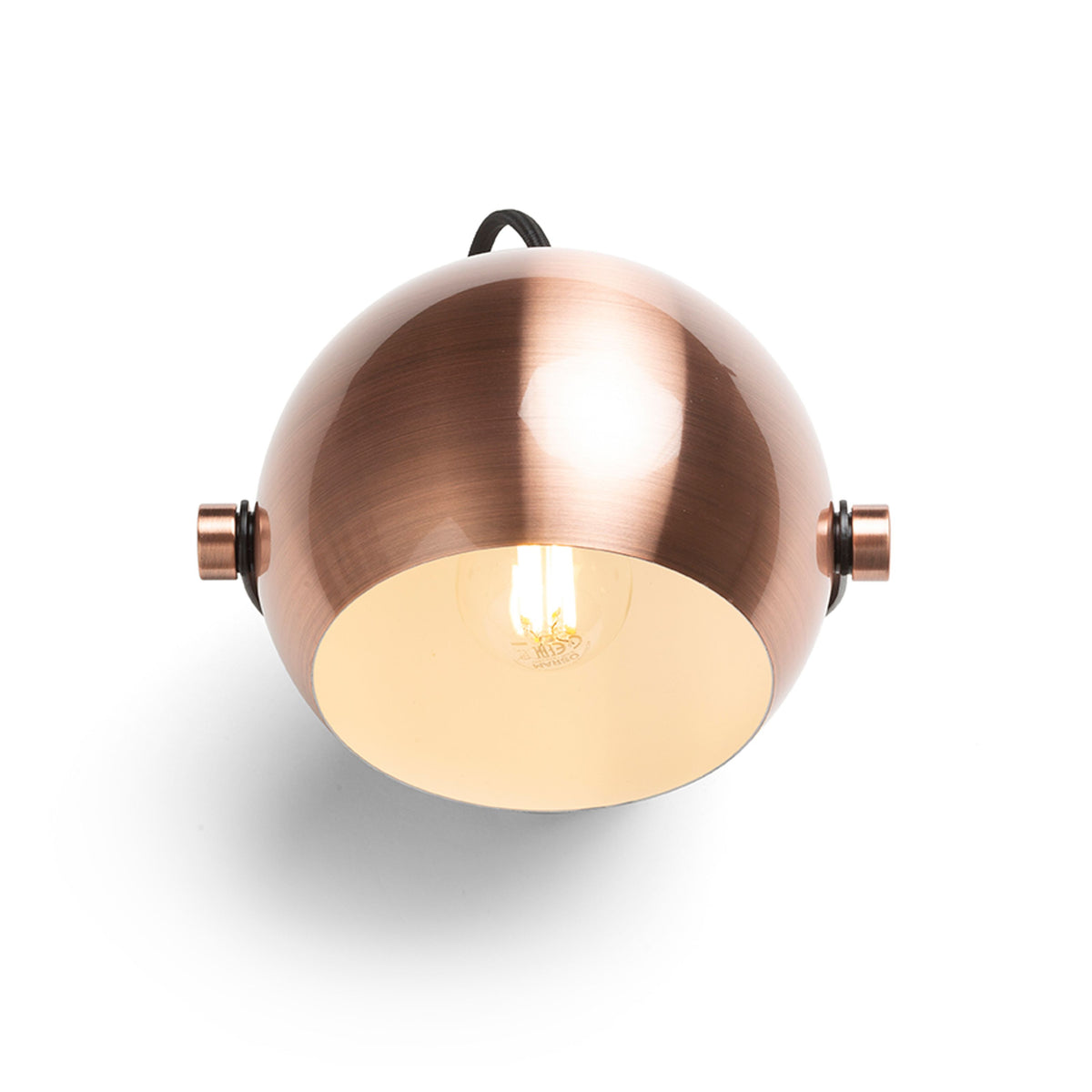 RENDL spotlight AGNETA surface mounted  brushed copper/black 230V LED E27 11W R13896 4