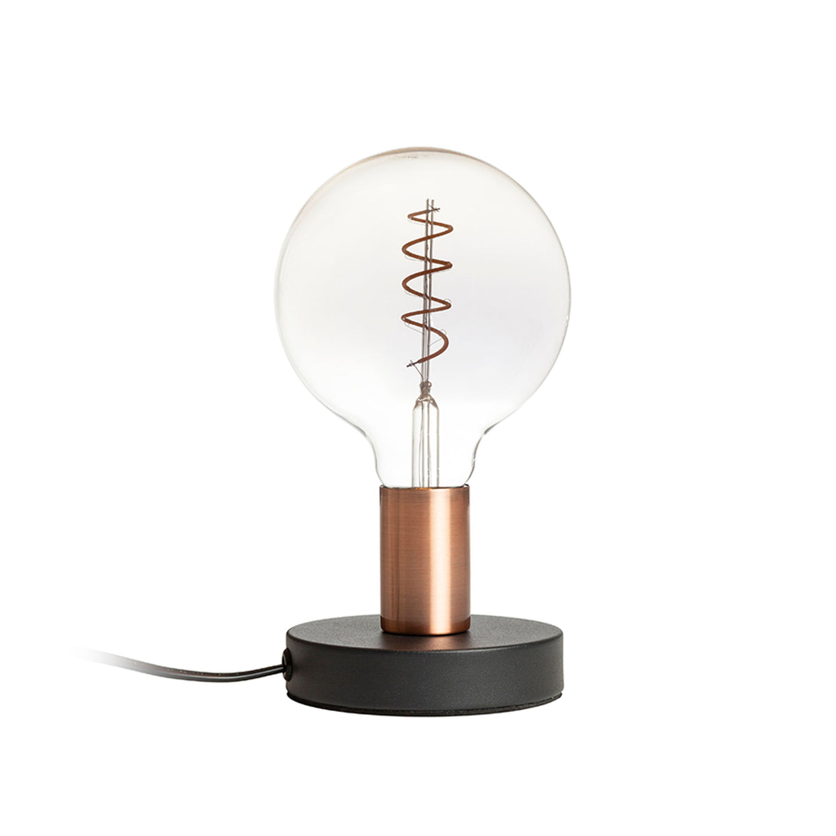 RENDL table lamp ALGOT table black brushed copper 230V LED E27 15W R13907 5