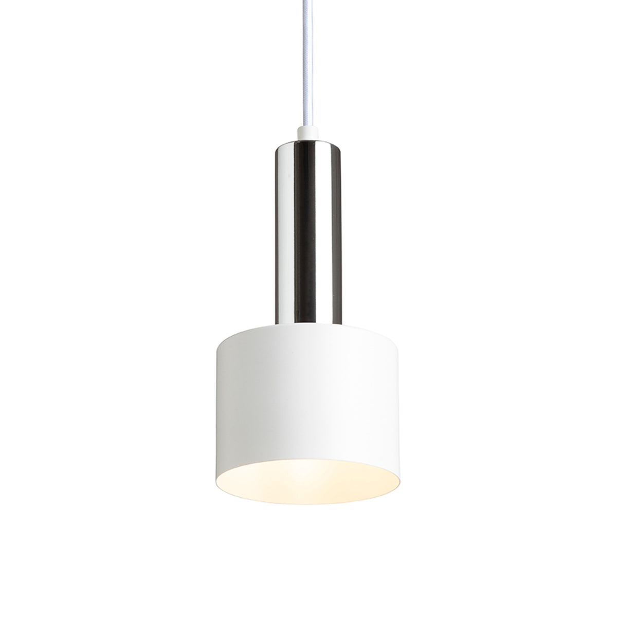 RENDL pendant lamp GIULIA 12 pendant white chrome 230V LED E27 11W R13908 2