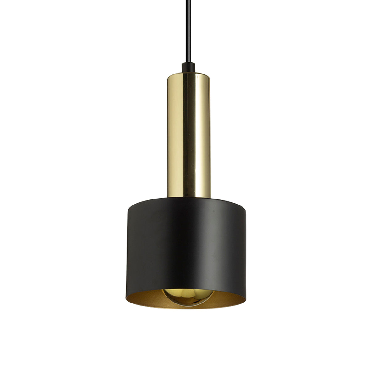 RENDL pendant lamp GIULIA 12 pendant black/gold brown brass 230V LED E27 11W R13909 7
