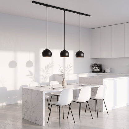 RENDL 1-circuit track system AGNETA for 1-circuit tracks pendant black  230V LED E27 11W R13971 2
