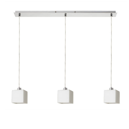 RENDL pendant lamp DADOS III 80 pendant  opal-colored glass/matt nickel 230V LED E27 3x11W R14021 1