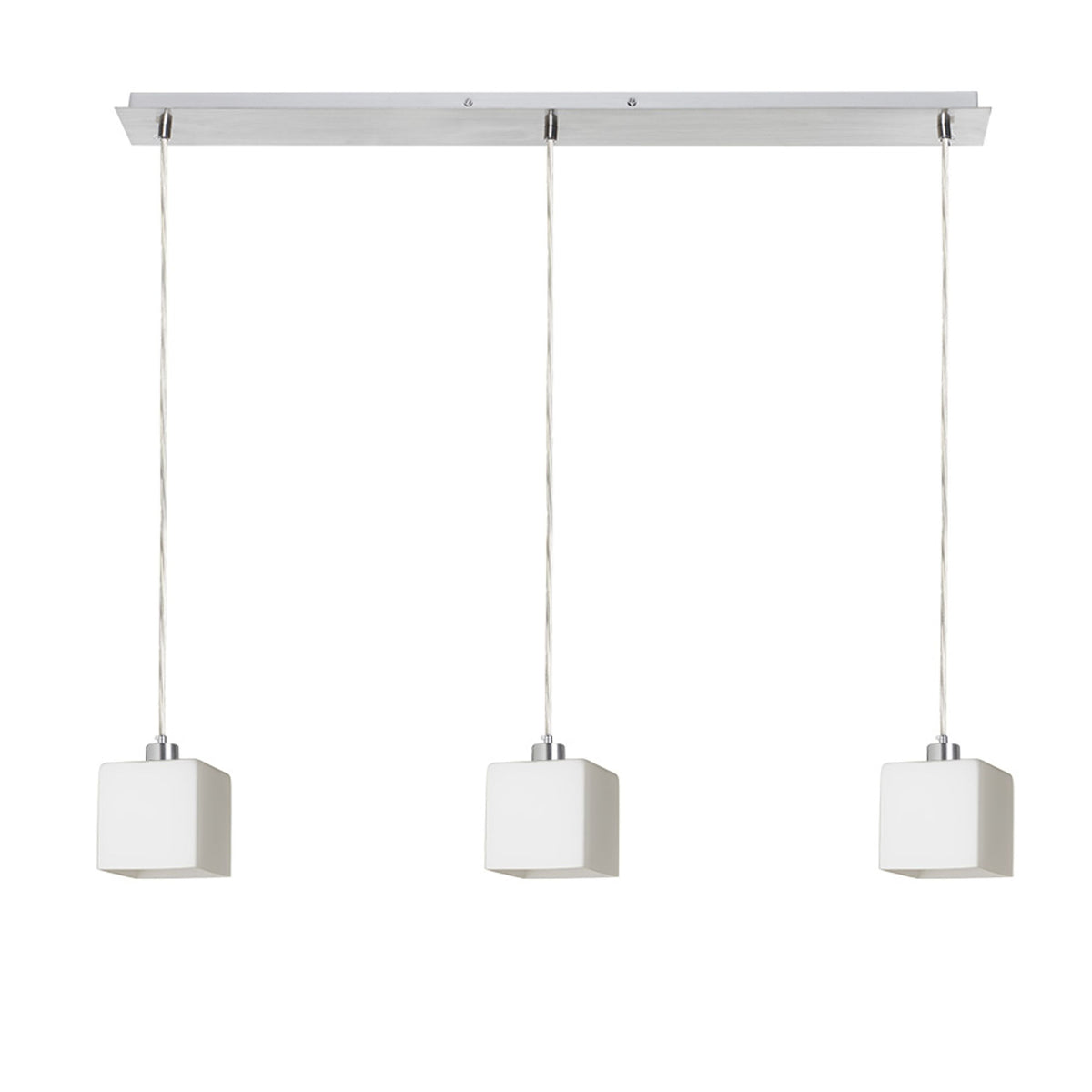 RENDL pendant lamp DADOS III 80 pendant  opal-colored glass/chrome 230V LED E27 3x11W R14022 1