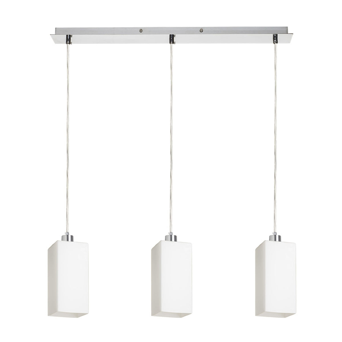 RENDL pendant lamp LIZ III 60 pendant  opal-colored glass/chrome 230V LED E27 3x15W R14024 1