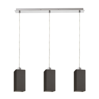 RENDL pendant lamp LIZ III 60 pendant black glass/matt nickel 230V LED E27 3x15W R14025 1