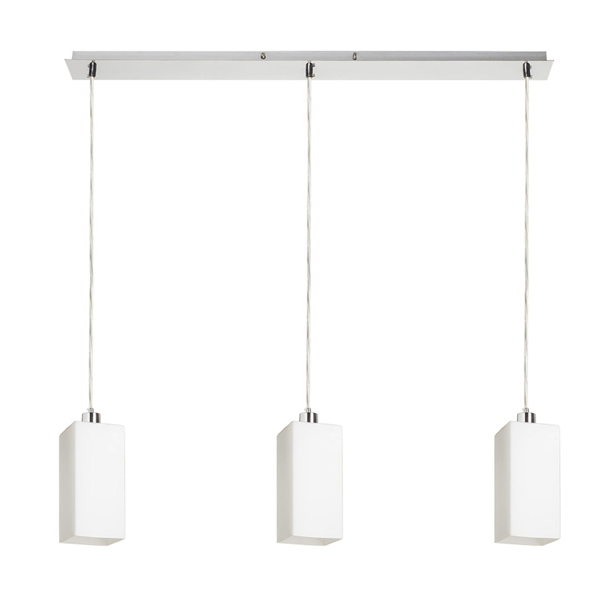 RENDL pendant lamp LIZ III 80 pendant  opal-colored glass/matt nickel 230V LED E27 3x15W R14027 1