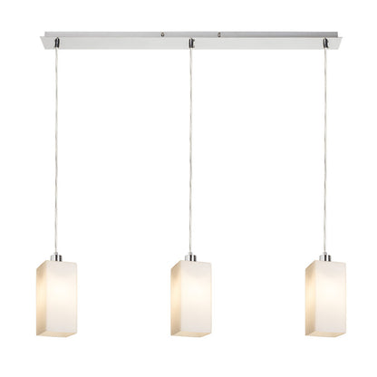 RENDL pendant lamp LIZ III 80 pendant  opal-colored glass/matt nickel 230V LED E27 3x15W R14027 2