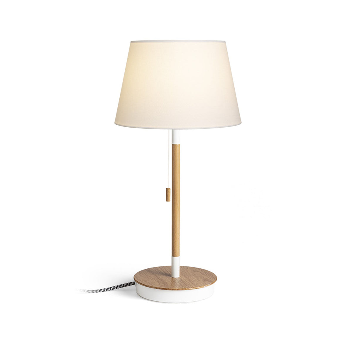 RENDL table lamp KEITH/ALVIS 24 table with USB white beech 230V LED E27 11W R14038 2